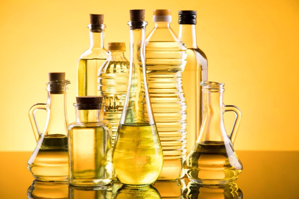 Oil products, Extra virgin olive, sunflower seed, rapeseed oil